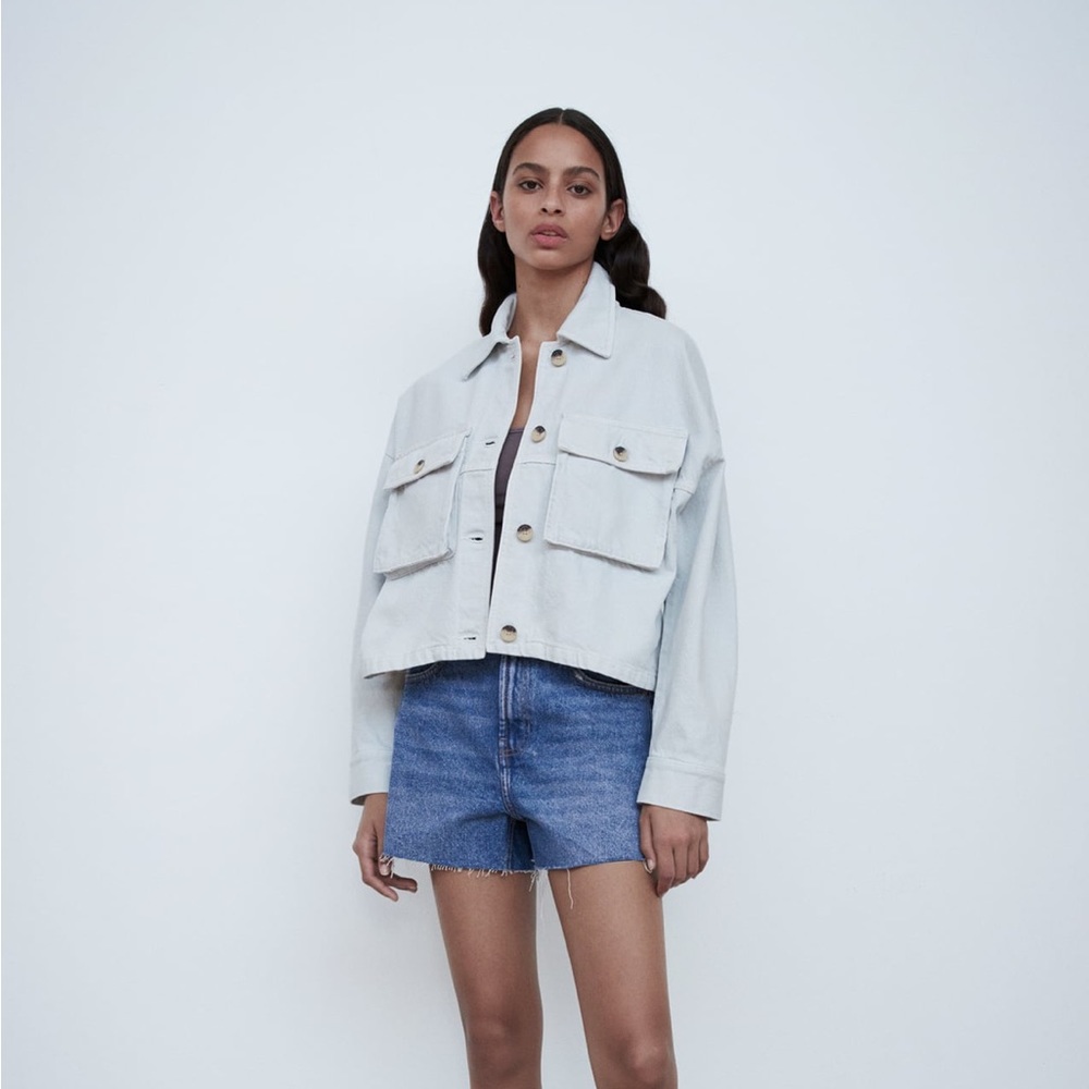 Zara light blue denim jacket